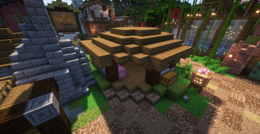 The original toolsmith building, after the drowned stopped attacking and we could take down the fences.