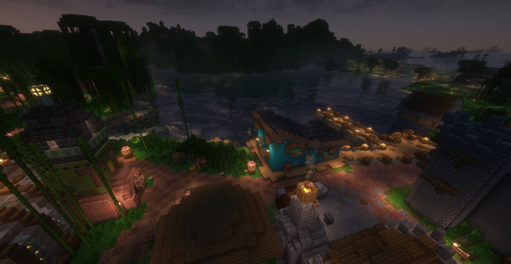 Crimson Port right next to a very wide river biome.